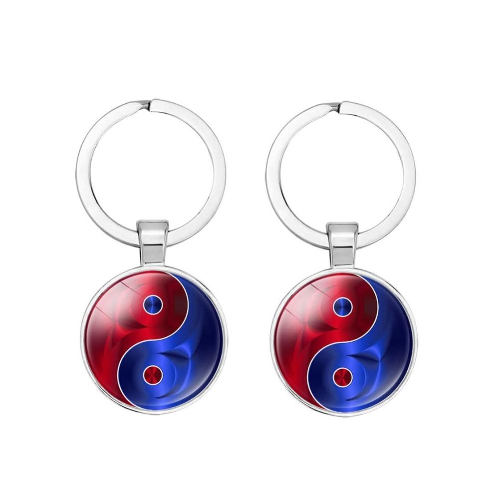 2 Stück Rotes und Blaues Tai Chi