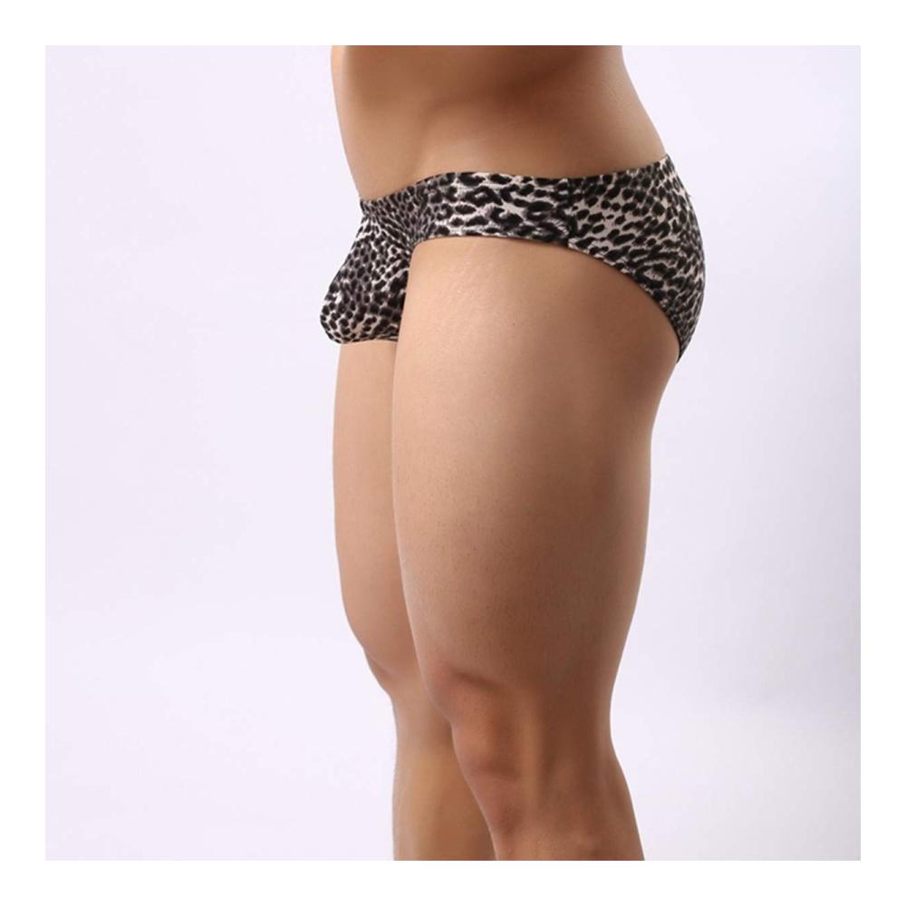 Herren-Bikini-Slip 3er-Pack mit Leopardenmuster und niedrigem Bund - Stilvolle Strings für Männer