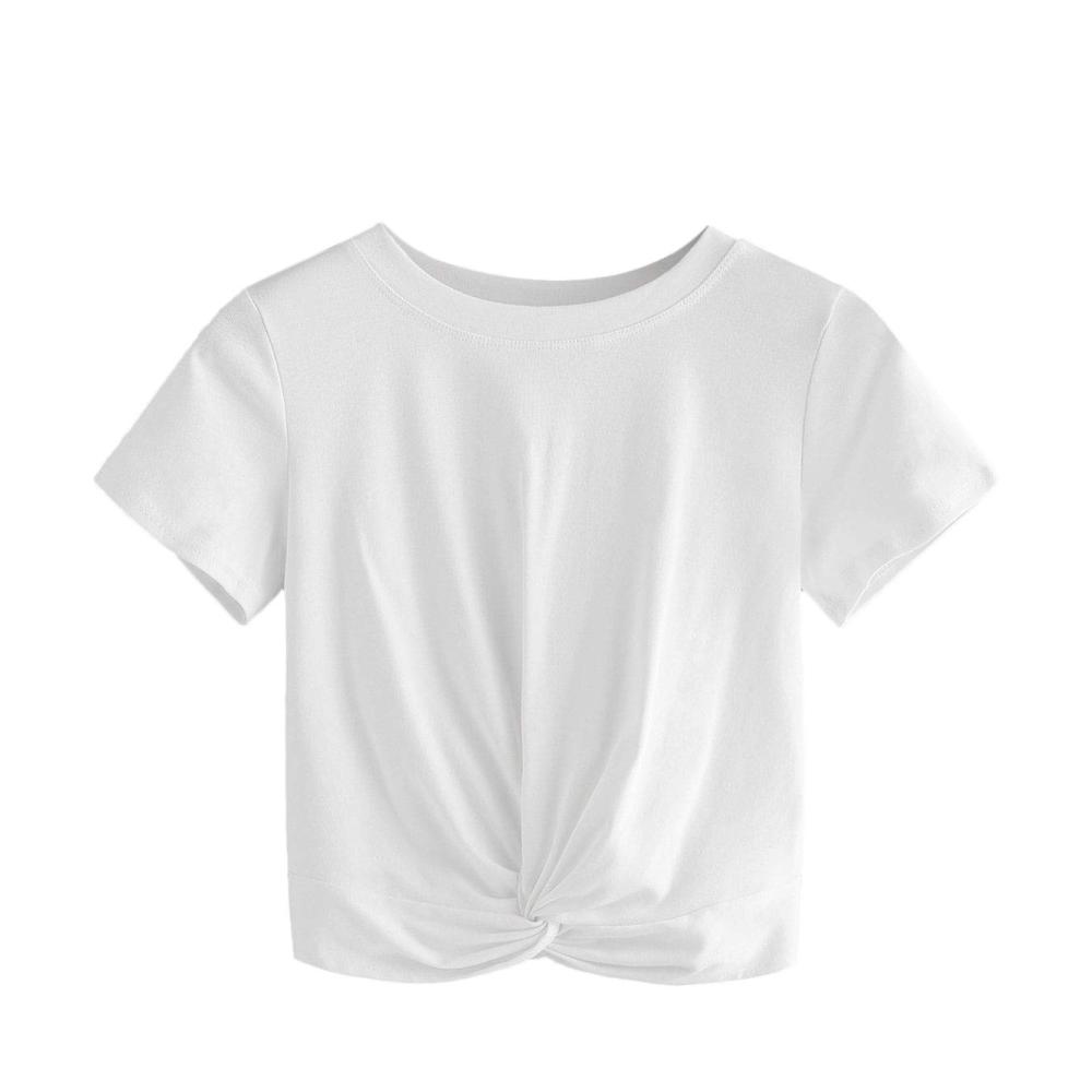 Crop T-Shirt Damen SOLY HUX Twist Vorn Oberteile - Trendige Tops mit Style und Komfort