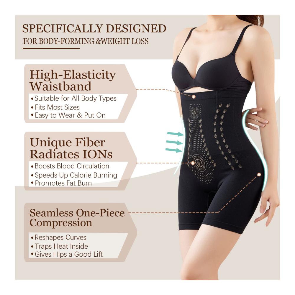 Miederslip GoPaw – Figurformender Damenunterhosen mit Lonstech Fasertechnologie in Schwarz