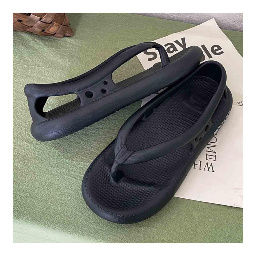 Sommerliche Zehentrenner Sandalen Damen | Unisex Strand Flip Flops mit Dicker Sohle | Rutschfeste Hausschuhe für Draußen und Bad | Schnell trocknende Paar Schuhe (42-43 Weiß