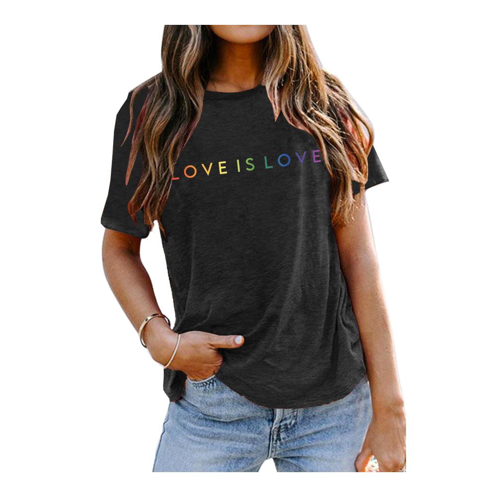 LGBT Damen T-Shirts Pride Month Fashion mit Regenbogen-Print