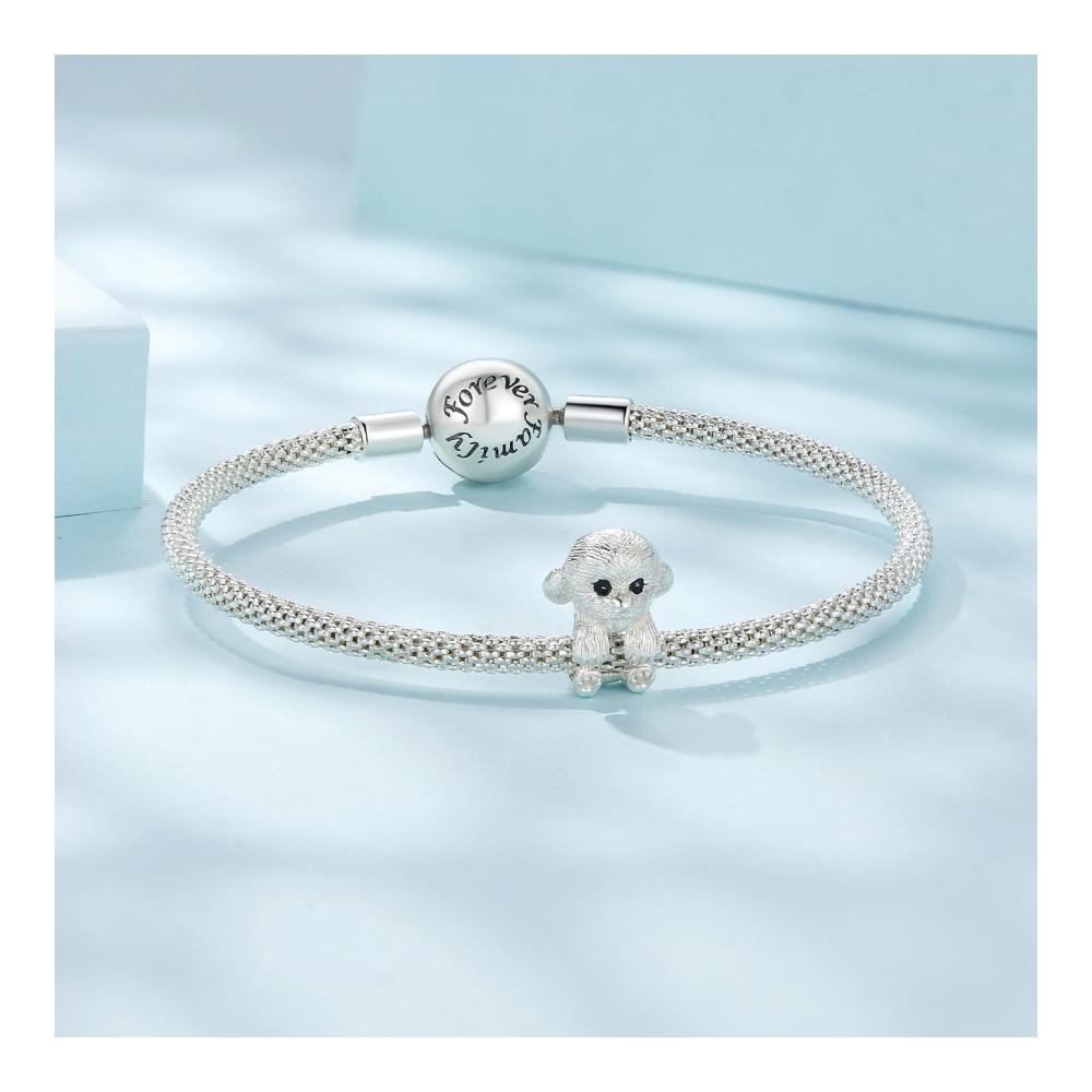 925 Sterling Silber Bead Charms Teddy Hund & Welpen für Pandora Armband - Schöne Accessoires für Frauen