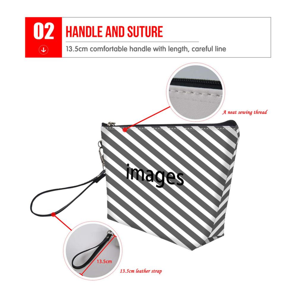 Tragbarer Damen Kosmetikkoffer aus hochwertigem PU-Leder – Kuhmuster Design Make-up-Tasche Organizer für unterwegs klein und praktisch