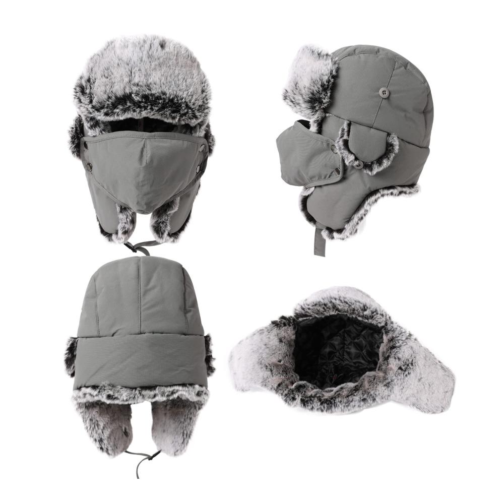Fliegermützen Herren - Wasserdichte Wintermütze mit warmem Fell und Pelzbesatz