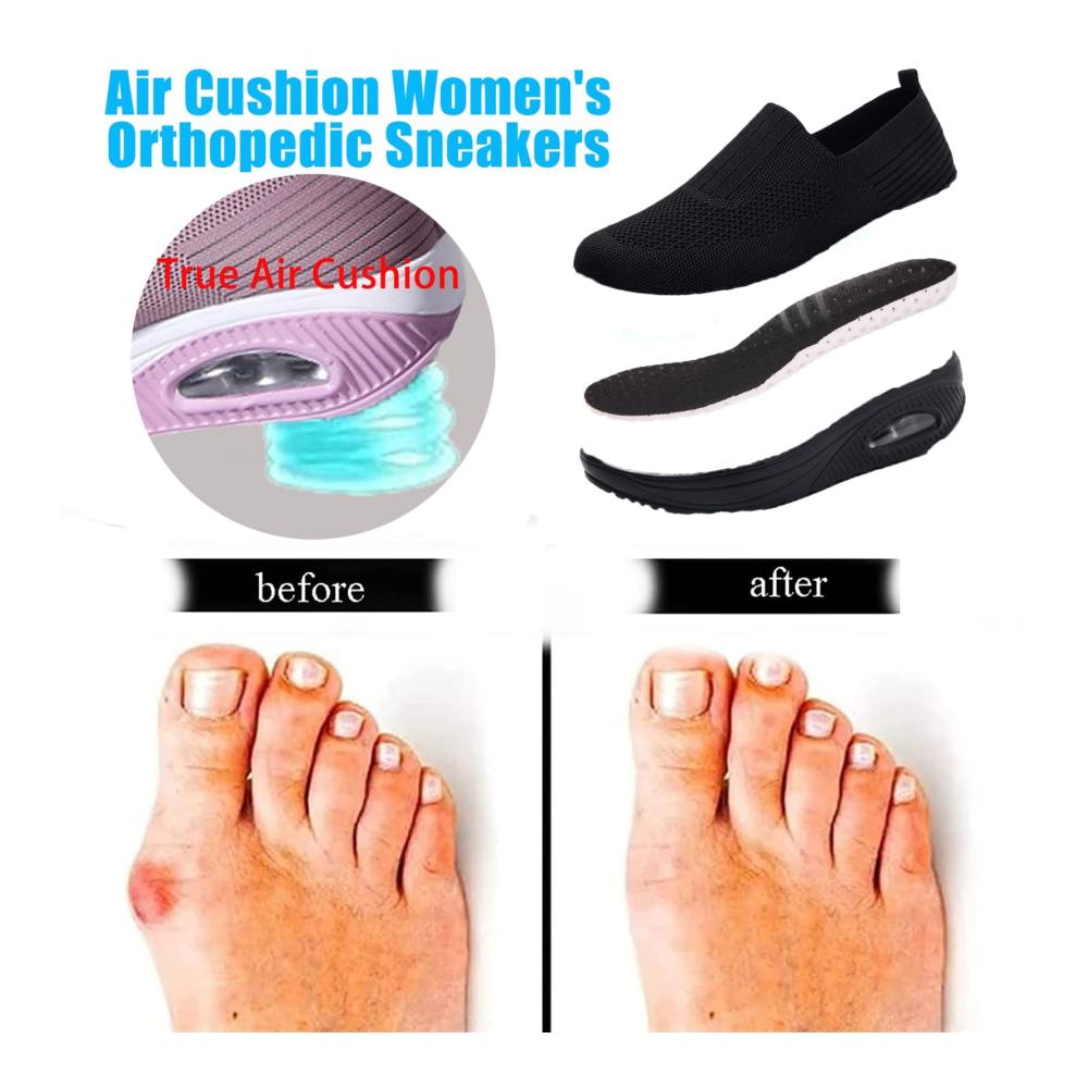 Orthopedic Womens Sneakers with Arch Support for Comfortable Walking
