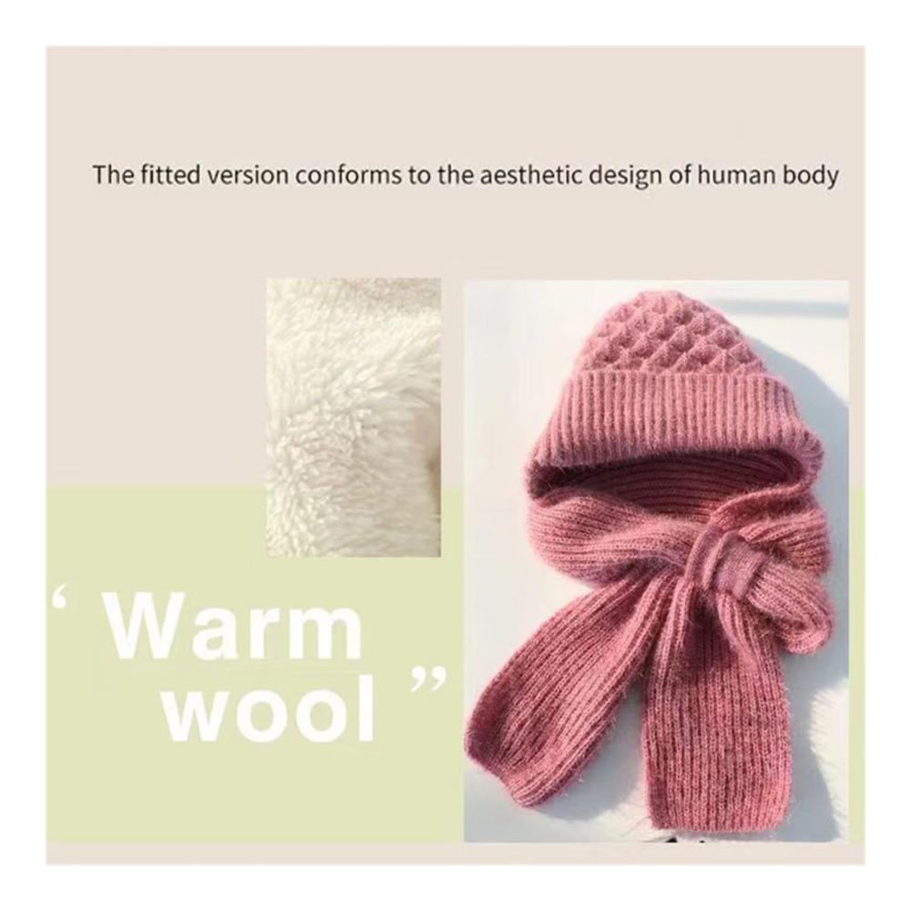 Winddichtes Damen Winter-Set Mütze Schal & Handschuhe mit Integriertem Gehörschutz - Warme Strickmütze und Schal Kombination