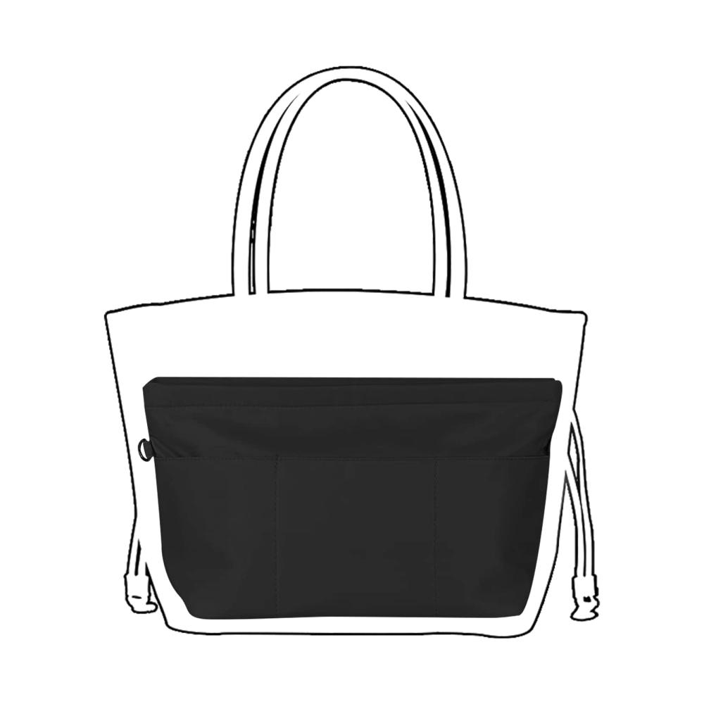Handtaschen-Organizer BEIIEB 1 Wasserdichter Damen Taschenorganizer aus Nylon mit Geldbörse Schlüsselanhänger & mehreren Fächern - Multifunktionaler Kosmetik-Organizer und Einkaufstasche (Schwarz M