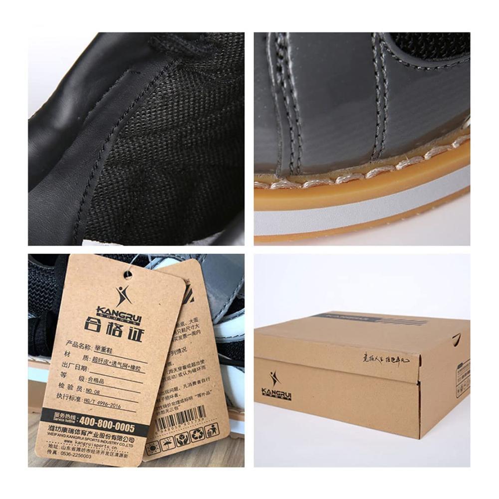 Hallen- & Fitnessschuhe Optimierte Gewichtheberschuhe für Powerlifting & Bodybuilding – Ideale Squats mit 3.5cm Sohle – Damen und Herren Trainingsschuhe für Fitness Gym Gewichtheben Crossfit – Kniebeugen leicht gemacht (Größe 35-46