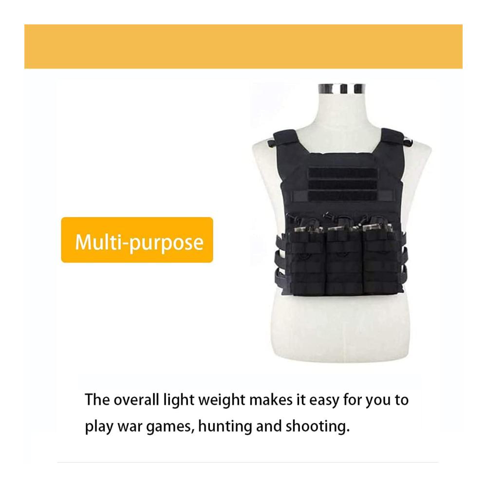 Taktische Molle Weste für Herren – Outdoor CS Feldweste für Airsoft Paintball und Wargame in Braun