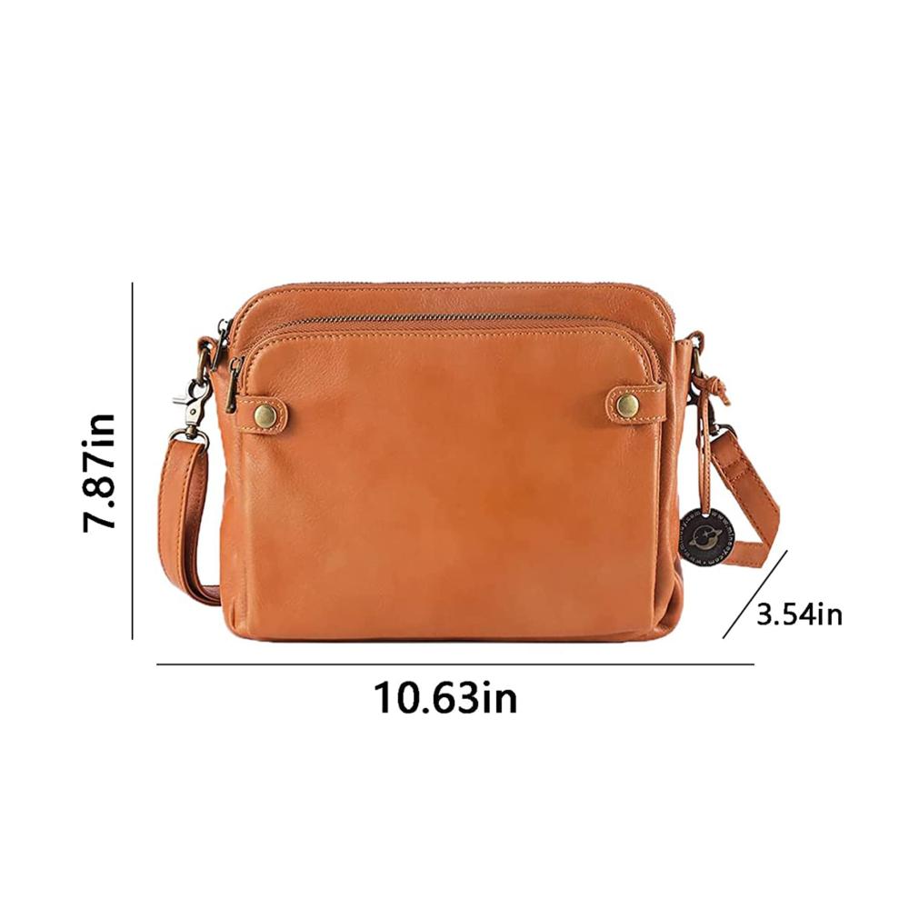 Exquisite Damen Umhängetaschen Echtes Leder Crossbody-Design Dreischichtige Eleganz mit Reißverschluss – Perfekte Satchel Bags und Clutches