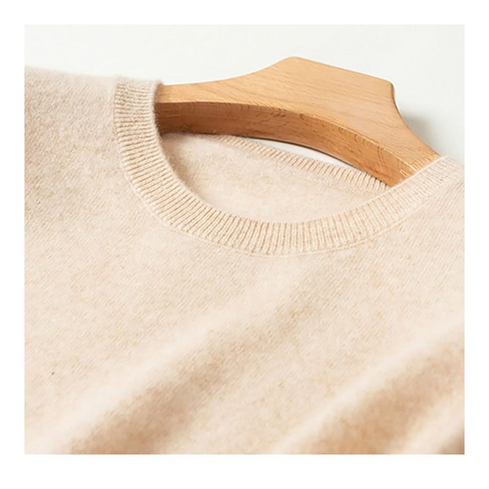 100% Wolle Damenpullover Warme Langarm Kaschmir Strickpullover für den Herbst/Winter - Lässige Oversize Strickpullis
