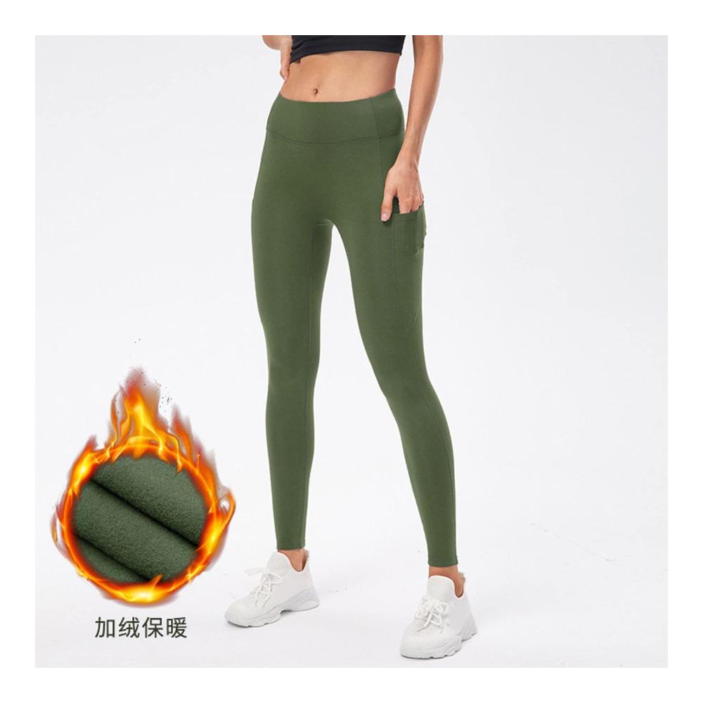 Damen-Leggings Hohe Taille verdickte Hose mit Taschen verstellbare maßgeschneiderte Passform Druckdesign – Ideal für Outdoor-Aktivitäten und festliche Anlässe