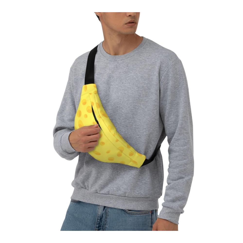Gelbe Käse-Muster-Hüfttasche – Stylische Leichtigkeit für unterwegs