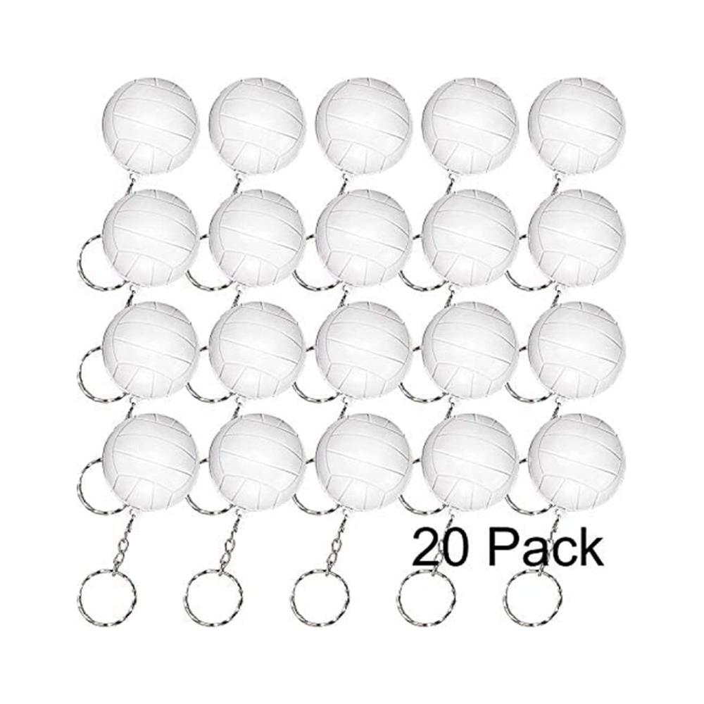 Damen Volleyball-Schlüsselanhänger 20er-Pack für Partygeschenke mit Volleyball-Stressball – Ideale Belohnung für Schulkarneval und einzigartiges Herzstück