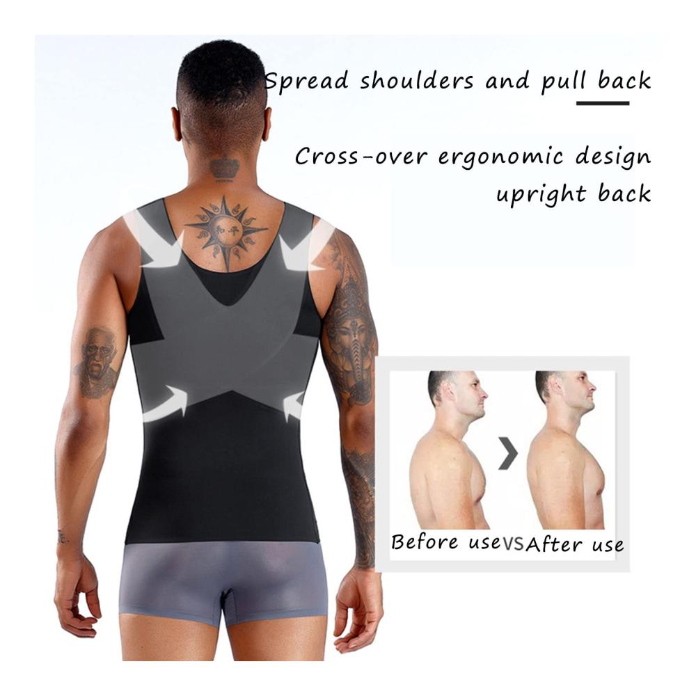 Herren Kompressionsweste für Training und Fitness - Schnell trocknendes Shapewear Tank Top für Workout Basketball & Fitnessstudio