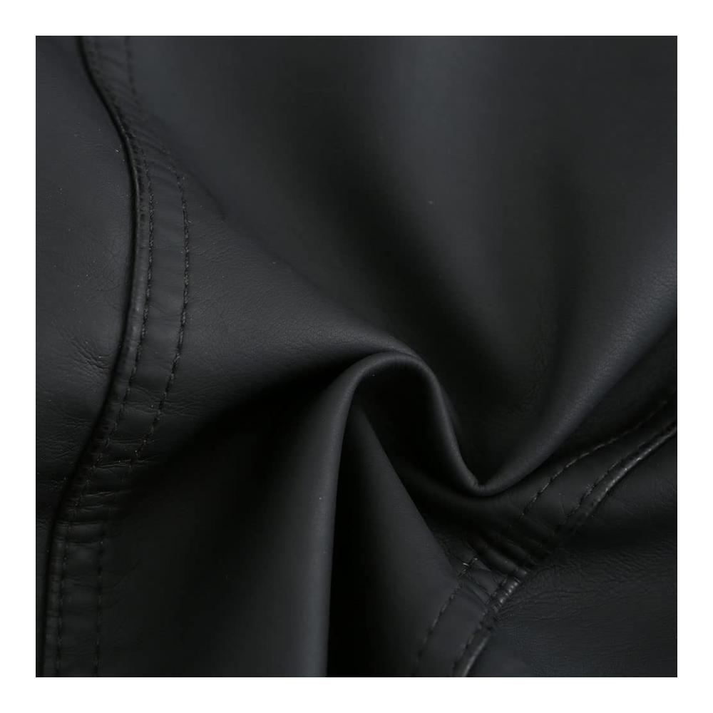 Lederjacke Damen Bikerjacke kurz mit Reverskragen für Frühling Herbst - Motorradtaugliche Übergangsjacke
