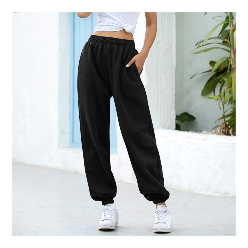 MoneRffi Damen Jogginghose – Sporthose Lang mit Taschen Loose Fit Hohe Taille Yoga Hosen Freizeithose Laufhosen aus Baumwolle