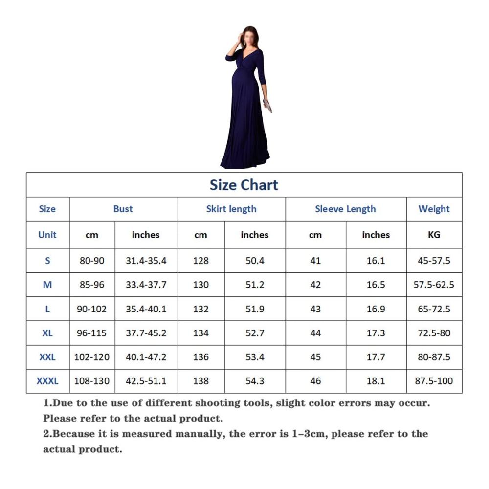 Maxikleid Schwangerschafts-Kleid mit tiefem V-Ausschnitt für Schwangere - Sexy Umstandskleid für Fotoshootings Europäische und Amerikanische Abendmode