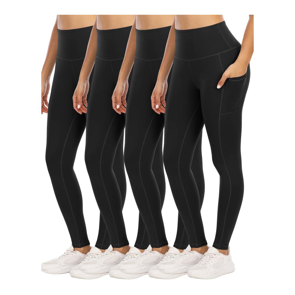 4 Packungen, Schwarz/Schwarz/Schwarz