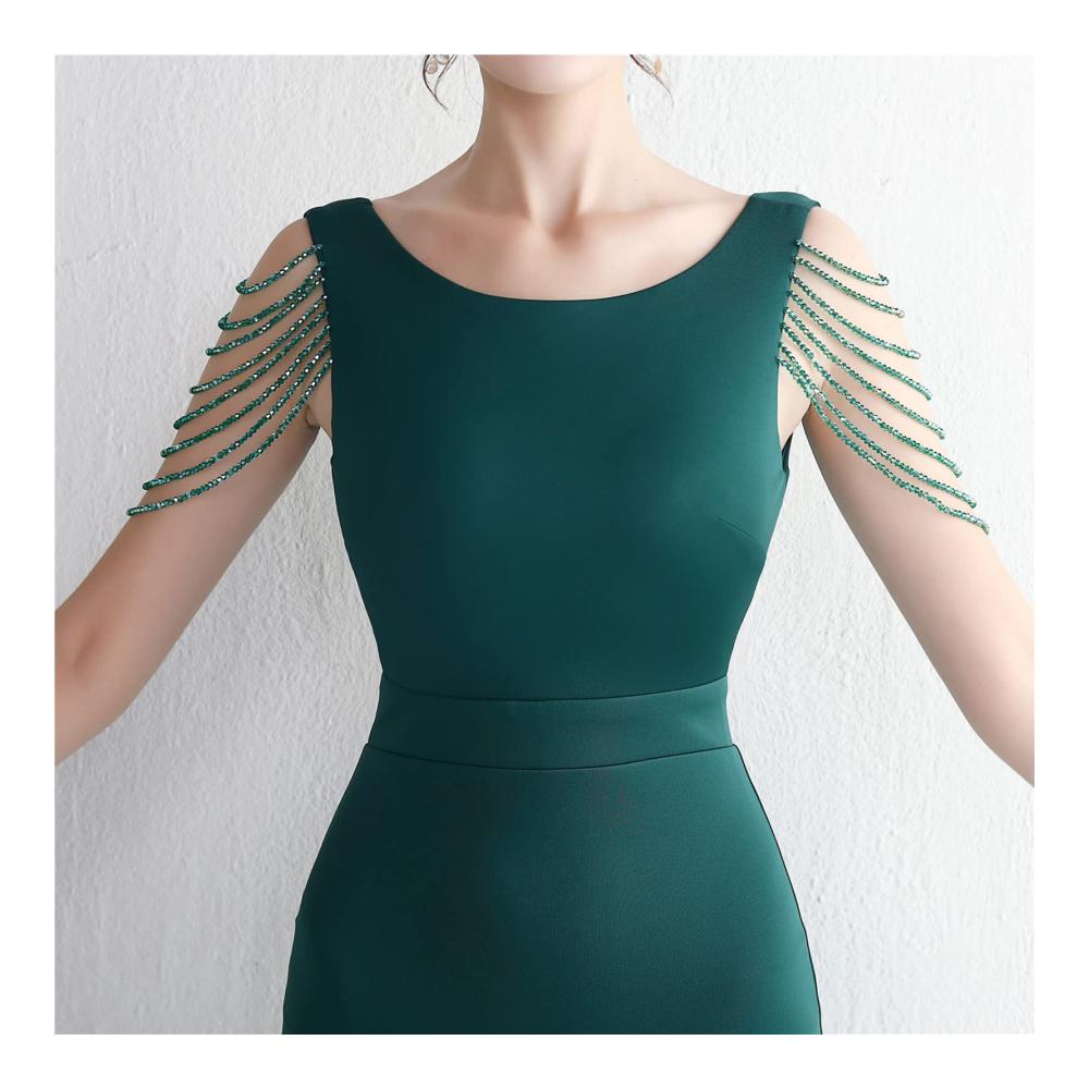 Chiffon Abendkleider Elegante Brautjungfernkleider Meerjungfrau-Cocktailkleider Party Prom Dresses - Rückenfrei Langes Kleid für Hochzeit und Strand. Stilvolle Freizeitmode