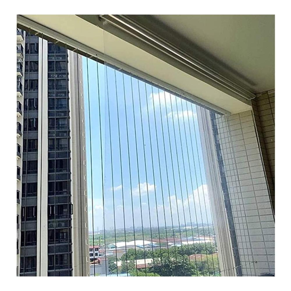Bambus-Außenrollo für Balkonfenster – Transparente PVC-Rollos für Regenschutz und Winddichtigkeit isoliert und passgenau (90×200cm) – Sneaker Store