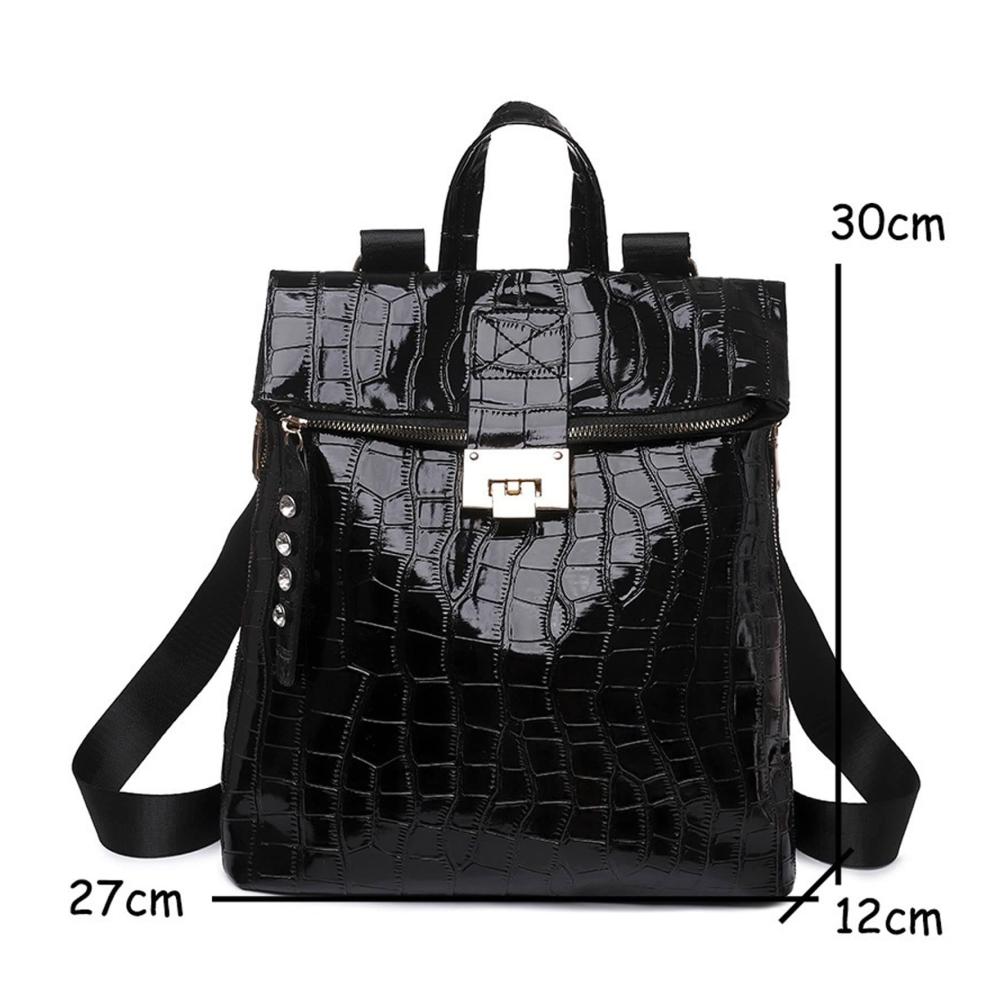 Luxuriöses Damen Leder Rucksackhandtaschen-Set mit hoher Kapazität in edlem Braun - Perfekt für Reisen Schule und Mode