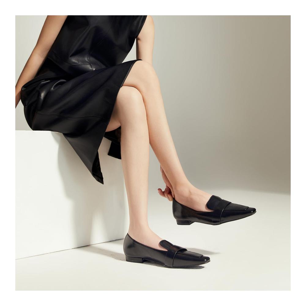 Damen Slipper von C.Paravano Trendige Plattform Loafers & Mokassins für Frauen | Bequeme Point Toe Flats | Elegante Slip On Schuhe | Casual Fashion und Arbeitskomfort vereint
