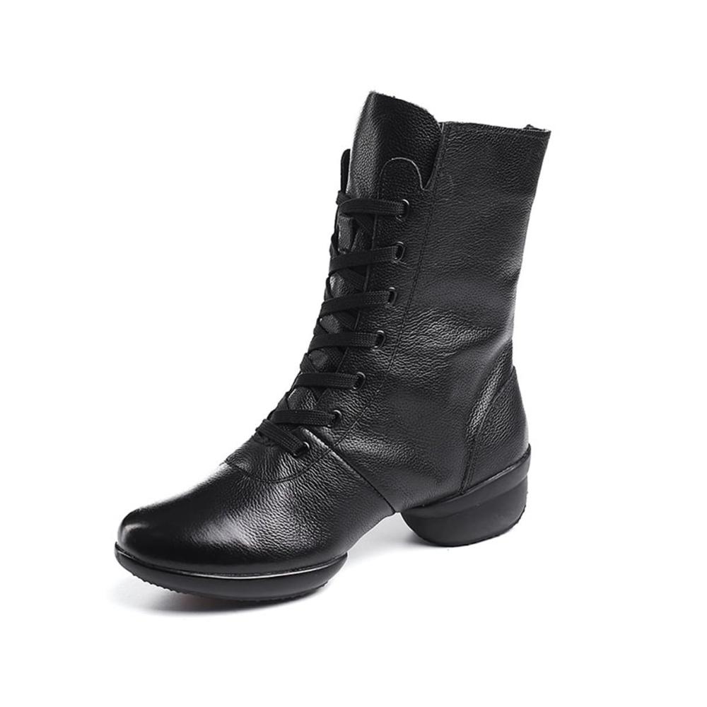 Jazz Tanzschuhe für Damen Bequeme Leder Tanzstiefel und Ballett Turnschuhe