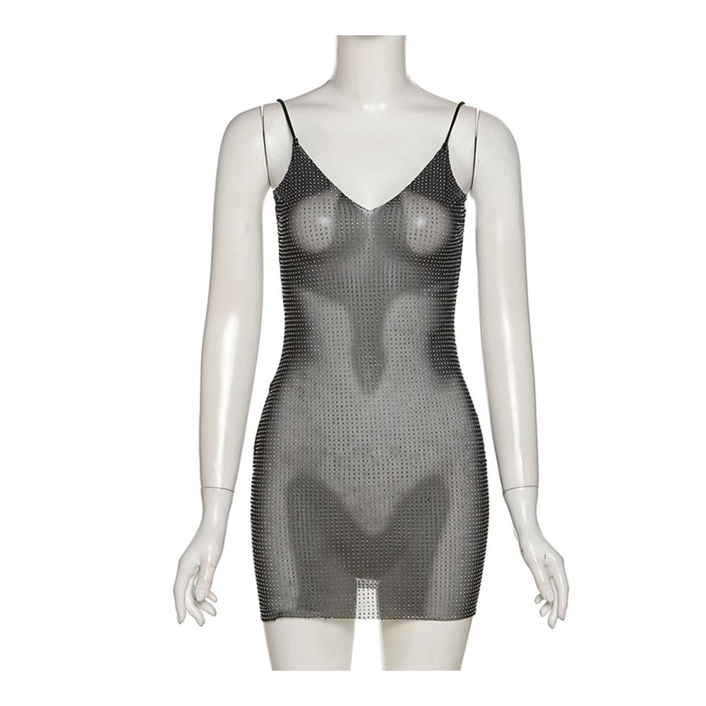 Tief V-Ausschnitt Damen Pyjama-Satz Verführerisches Negligee Kleid mit Rucksack-Hipster-Schnitt und exponiertem Rücken - Sexy Lingerie Bodysuit für stilvolle Nächte