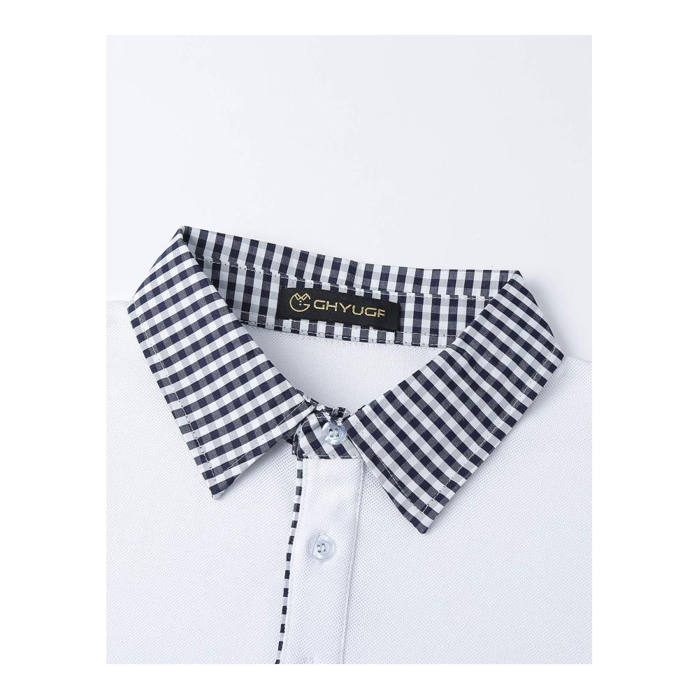 Herren Poloshirt Kurzarm mit klassischem Karomuster und Polo-Tasche - Stilvolles Polohemd für einen zeitlosen Look