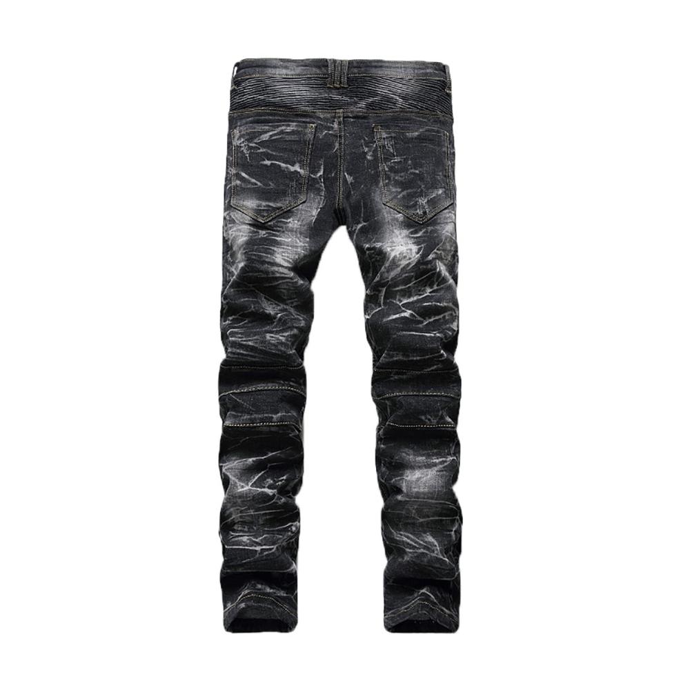Herren Jogginghosen Lockere Baggy Jeans mit hohem Bund Destroyed-Look elegantem Hausanzug weitem Bein Strandhose Patchwork-Streifen Löchern und Taschen