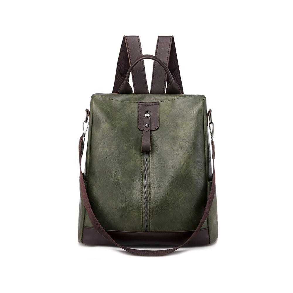 Damen Rucksackhandtasche Stilvolle Anti-Diebstahl Schultertasche mit Kopfhörerloch - Wasserdichtes PU-Leder ideal für Schule Arbeit und Reisen