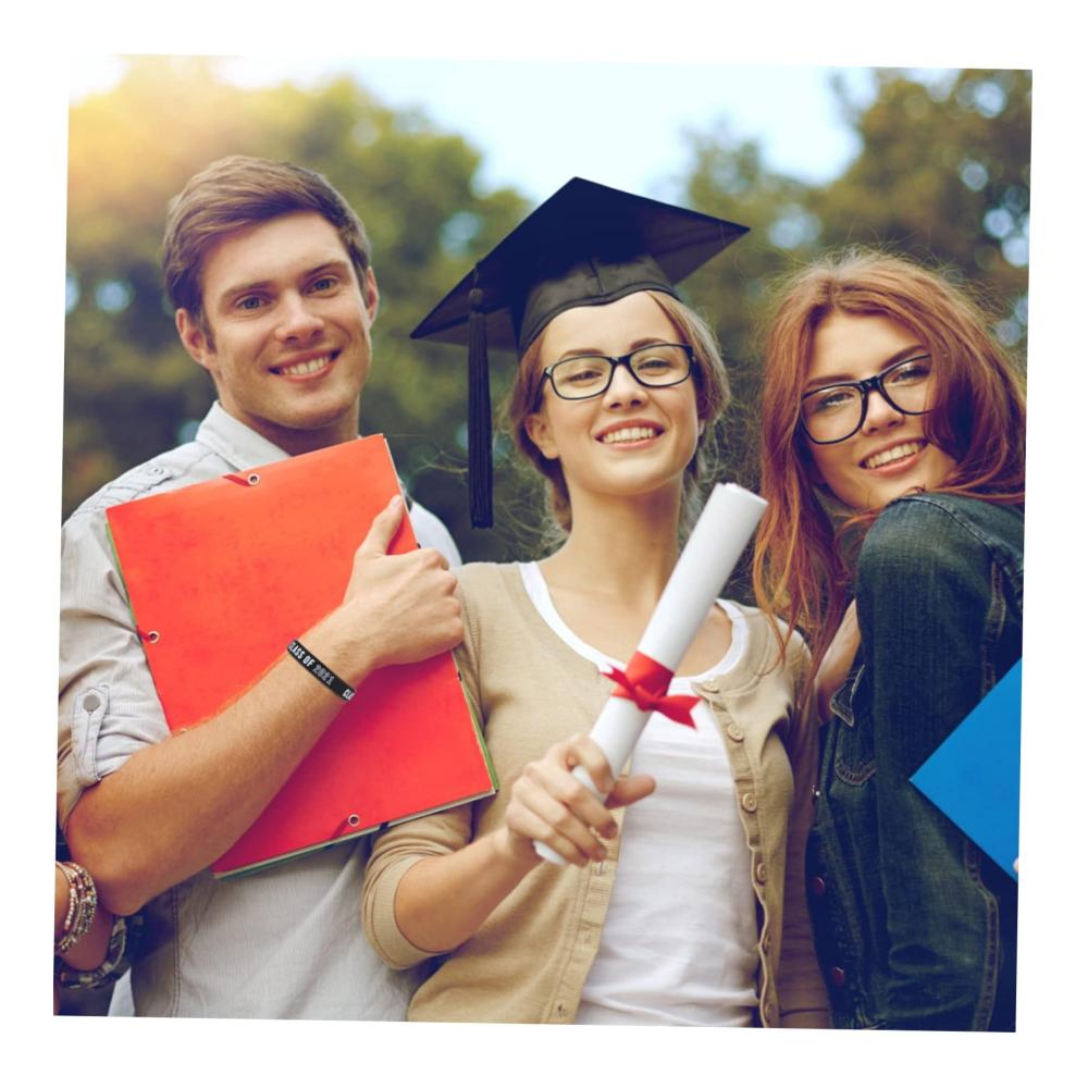 10 Stück Graduierungsarmbänder 2021 - Perfekte Abschlussgeschenke für Studenten - Silikonarmbänder im modischen Design