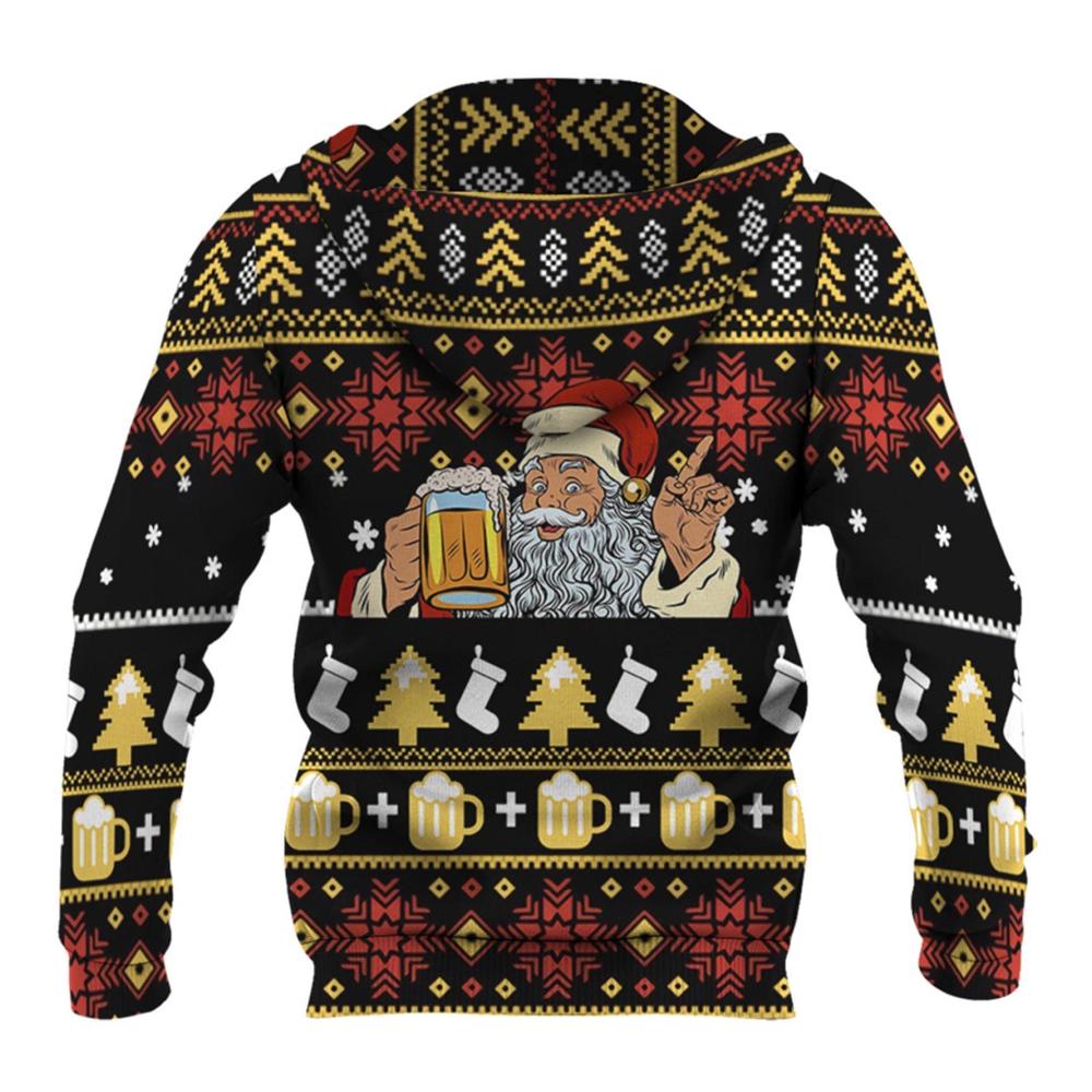 Herren Weihnachts-Hoodie Winter Kapuzenpullover mit Urban Style lockerem Schnitt und Weihnachtsdruck - Ideal für Herbst Freizeit und Party