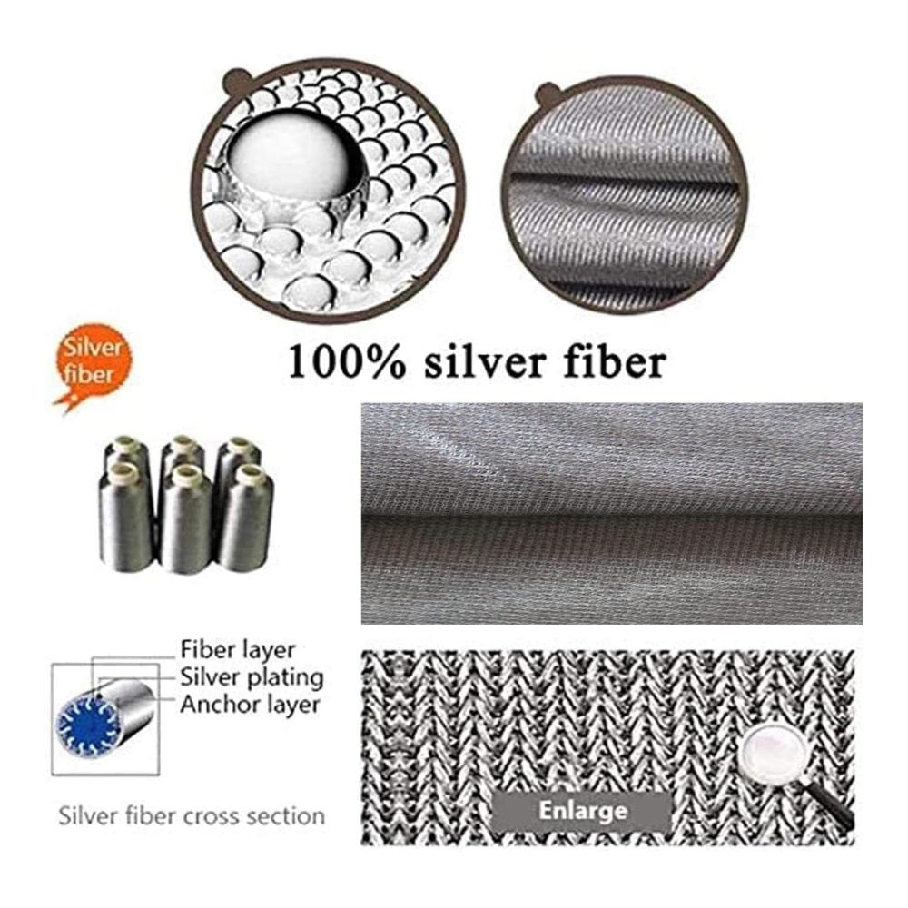Hochdichtes Silberbeschichtetes Nylon-Netzgewebe – RFID- und EMF-Abschirmung für Unterhemden Hochwertiges Signalblockiermaterial 59in*26in