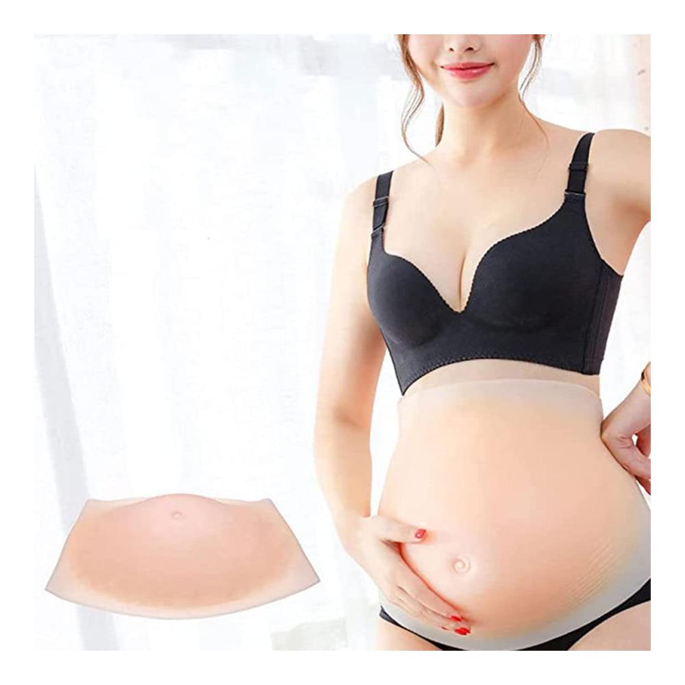 Silikon Bauchbänder - Realistische Schwangerschaftsbauch-Attrappe für Parodien & Bühnenauftritte (6-7 Monate