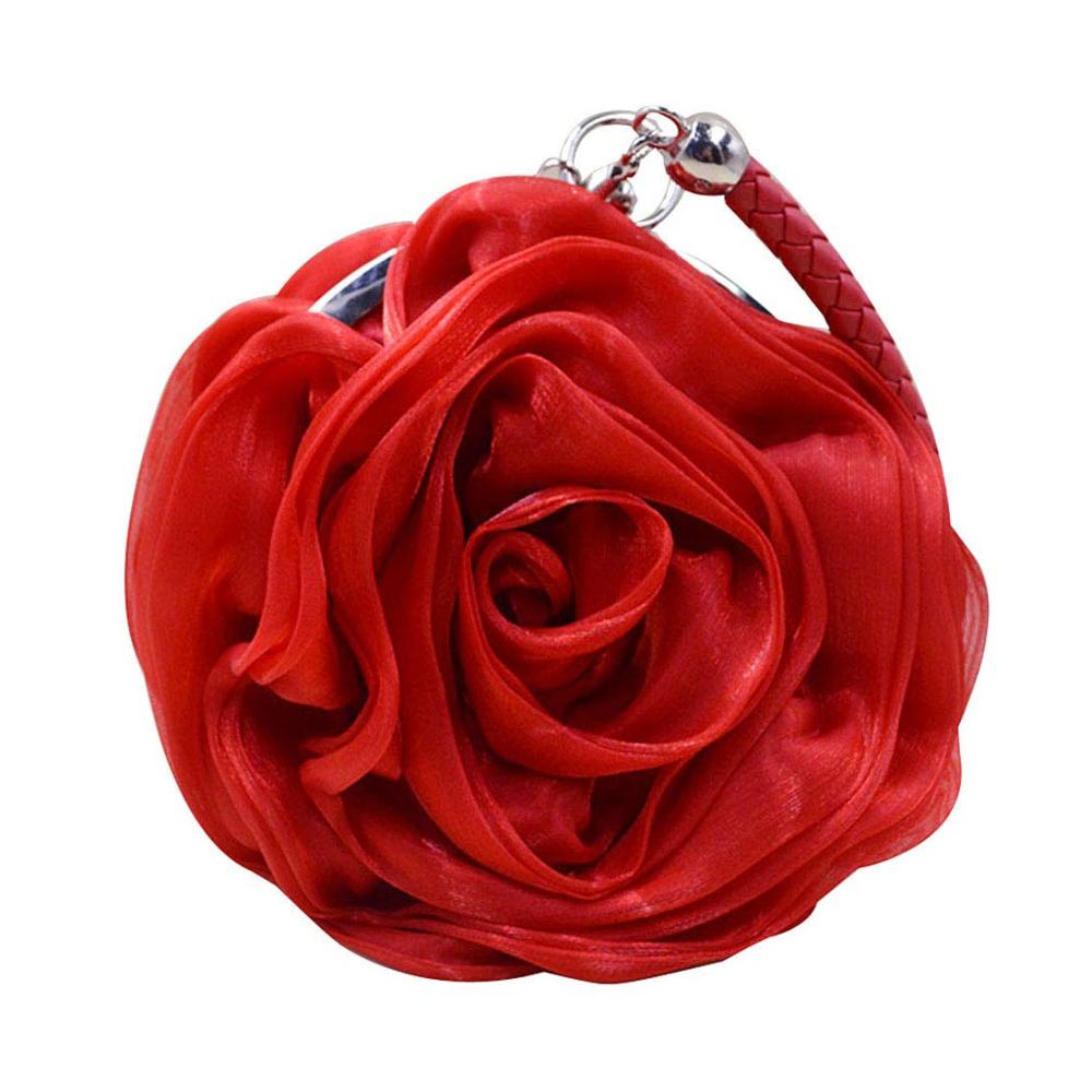 Damen Satin Clutch in zartem Rosé für Hochzeit Party & Handy - Mini Handgelenktasche mit Stil