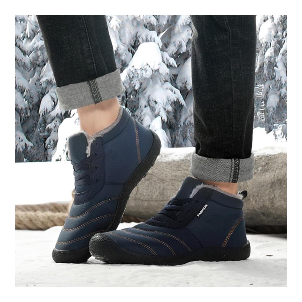 Wasserdichte Winterstiefel mit Gummisohle für Herren und Damen - Barfußschuhe für Traillauf und Wandern