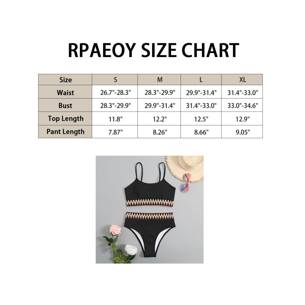 Bikini-Sets TOEECY Damen Bademode mit Push-Up-Effekt High Waist und Druckmuster - Zweiteiliger Schwimmanzug für einen sexy Look