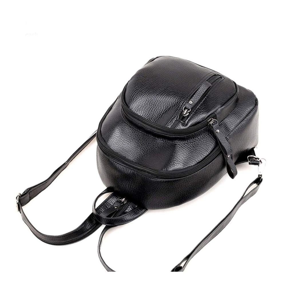 EBOOBA Mini Rucksack Stilvoller Damenrucksack aus klassischem PU-Leder - Ideal für Frauen und Mädchen Schultertasche inklusive
