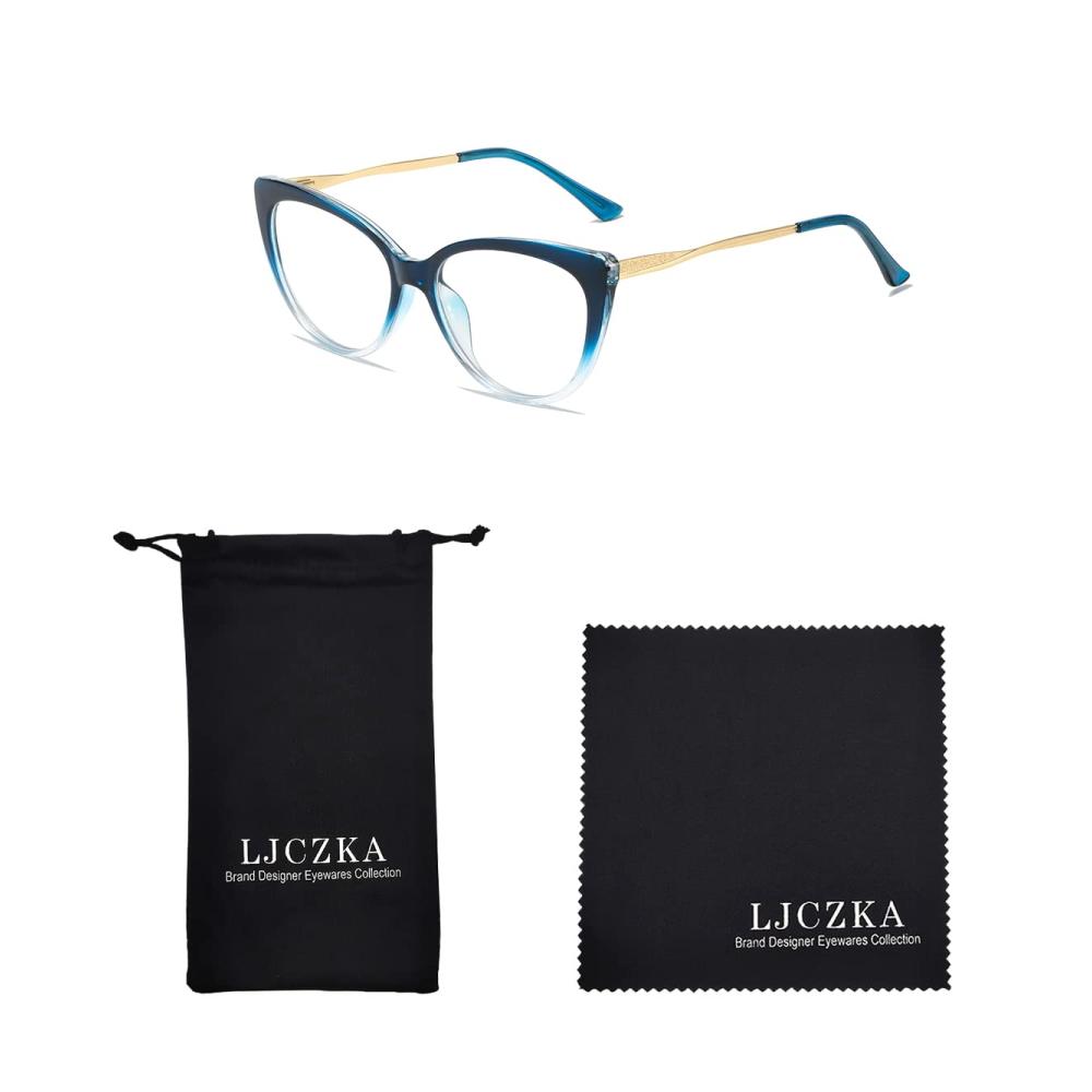 Blaulichtfilter Katzenaugen Brillengestell - Vintage Damen Brille für Anti-Müdigkeit