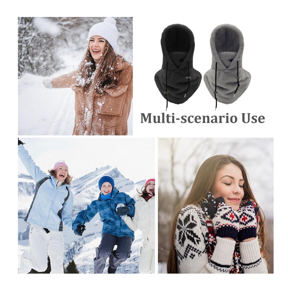 Sturmhauben Ski Mask 2er Set - Thermische Balaclava für Winter verstellbare Kapuze und Schal ideal für Snowboarding Motorradfahren und mehr
