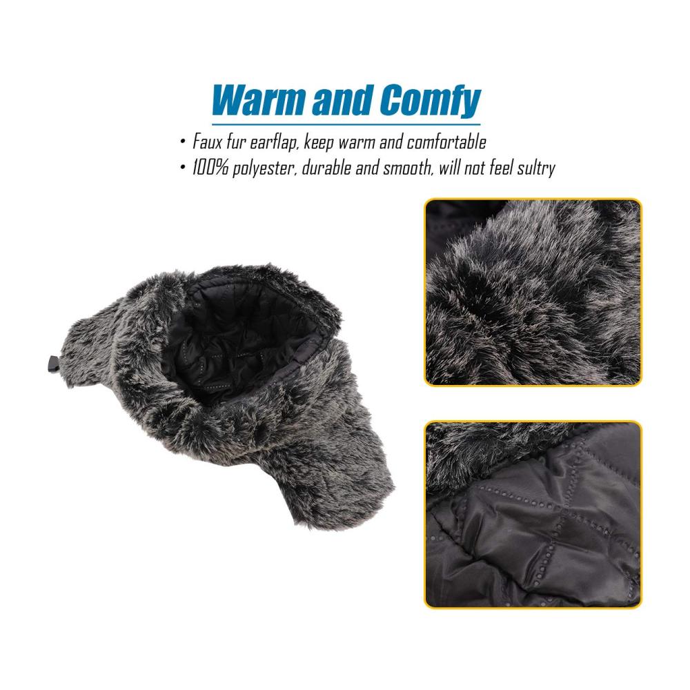Winter Fliegermütze mit Ohrenklappen - Gisdanchz Russen Mütze Ushanka Chapka für Damen und Herren