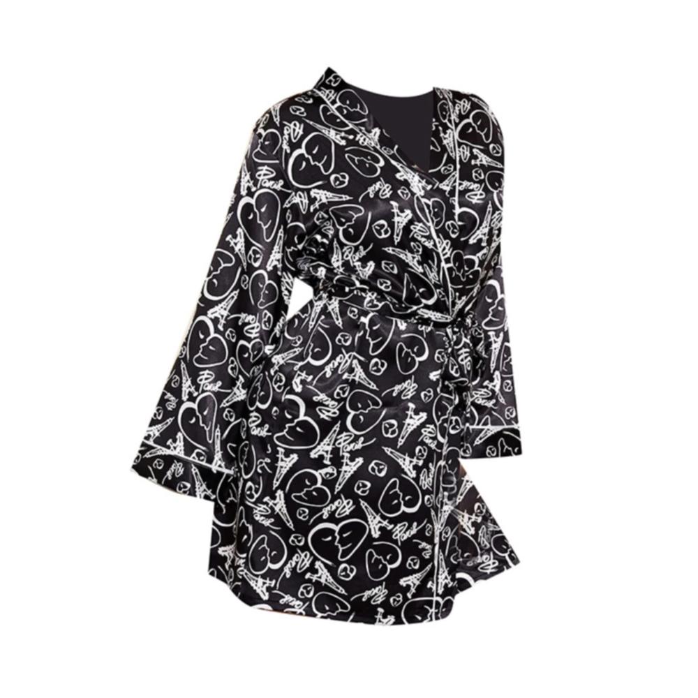 Bademäntel Nachthemd Damen – Eleganter Morgenmantel mit Volant und Spitze | Kimono Robe in Sexy Kurz oder Langarm Design | Damen Cardigan in Einheitsgröße | Hochwertiger Bademantel aus Spitze für einen stilvollen Look