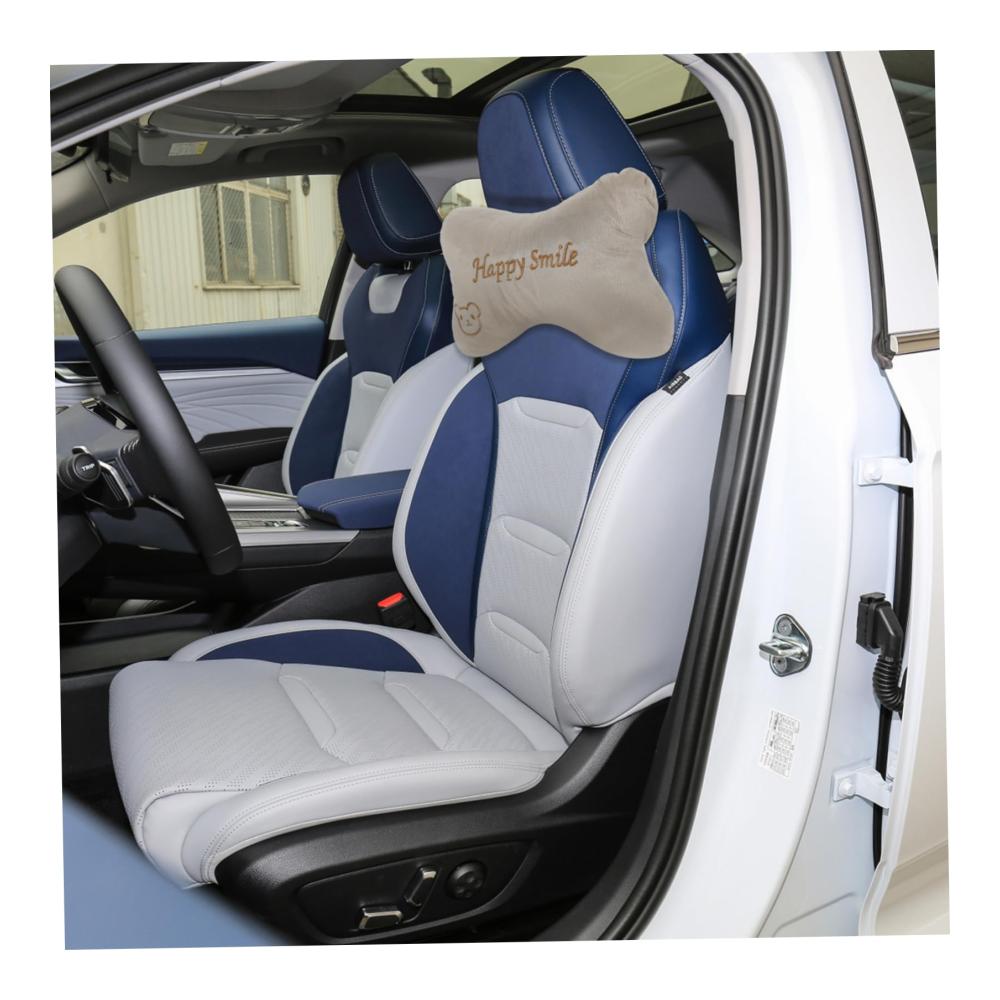 2er-Pack Reise-Nackenkissen aus Baumwolle für Auto & Unterwegs - Nackenstützkissen mit Flanell-Bezug