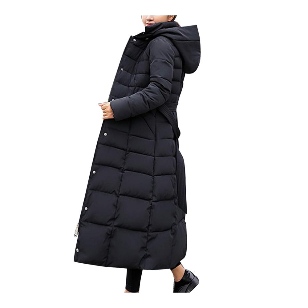 Damen Winter Daunenjacke mit Abnehmbarer Pelzkapuze | Lange Ärmel Warm Winddicht | Outdoor Puffer Mantel