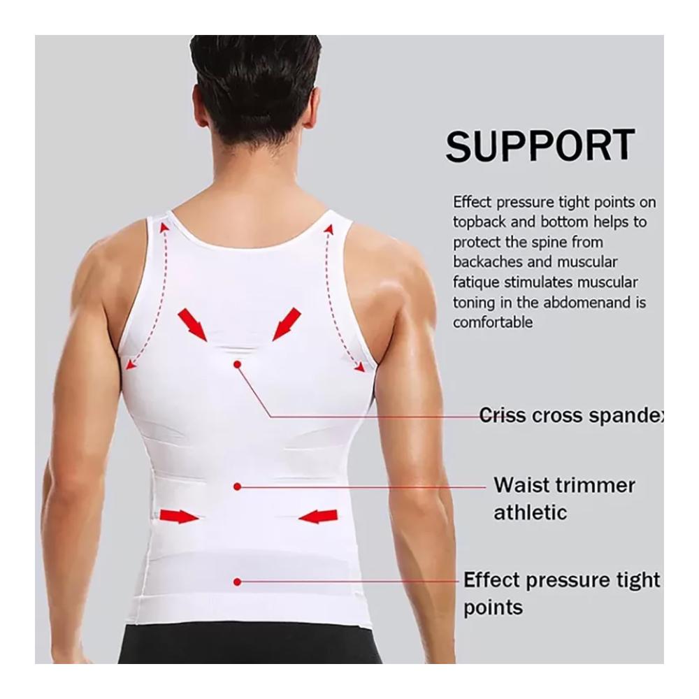 Herren Kompressions-Unterhemd | Thrasher Tanktop Slim Body Shaper | Hochwertiges Schlankheitsweste Shirt