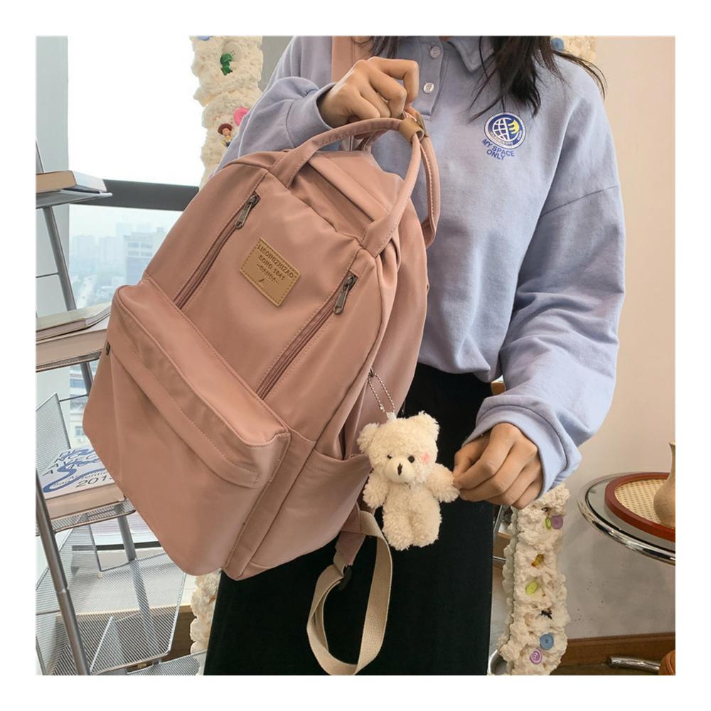 Kawaii Laptop-Rucksack für Mädchen Multifunktions Schulranzen mit Doppelreißverschluss - Stilvoller Studenten Rucksack für Teenager ideal für Schule und Freizeit