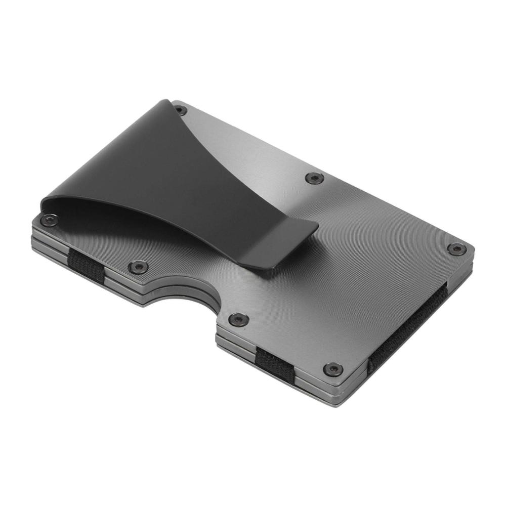 Kreditkartenhüllen Set RFID-Schutz Geldscheinklammer Visitenkarten-Organizer - Moderner Stil Unisex (Grau